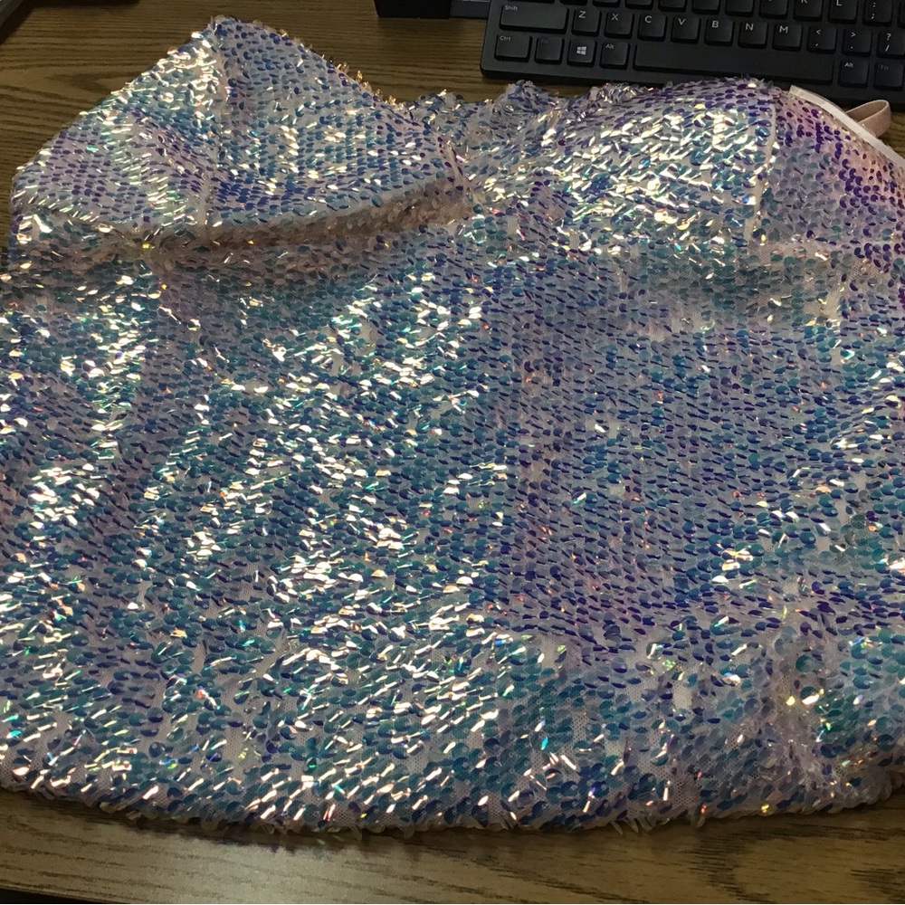 Fashion nova 1X plus size blush tall keep your shine sequin mini dress NWT - Picture 3 of 8